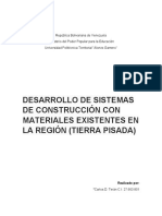 Desarrollo de Sistemas de Construccion Con Materiales Existentes en La Region (Tierra Pisada)