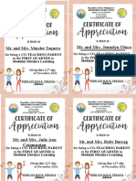 Ilaya Elementary School Co-Teaching Parents Certificates