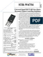 STR-W6754: Universal-Input/100 W Off-Line Quasi-Resonant Flyback Switching Regulator