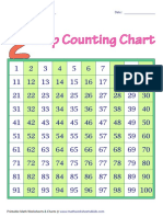Skip Counting Chart: Date: Name