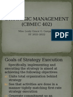 Strategic Management (CBMEC 402) : Miss Lenly Grace G. Garganza SY 2021-2022