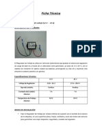 Ficha Técnica Regulador de Voltaje (12 V - 24 V)