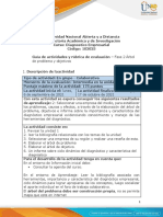 Guía de Actividades y Rúbrica de Evaluación - Unidad 1 - Fase 2 - Elaborar Árbol de Problema y Objetivos