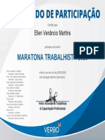 Certificado Maratona Trabalhista 2020