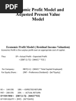 Economic Profit Model and APV Model