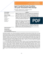 2020, Suarsini Et Al. Pengembangan E-Modul Berbasis Penelitian Uji Antimikroba Pada Matakuliah Mikrobiologi