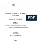 Unidad 1-FILOSOFIA DE LA CALIDAD EN EL SERVICIO