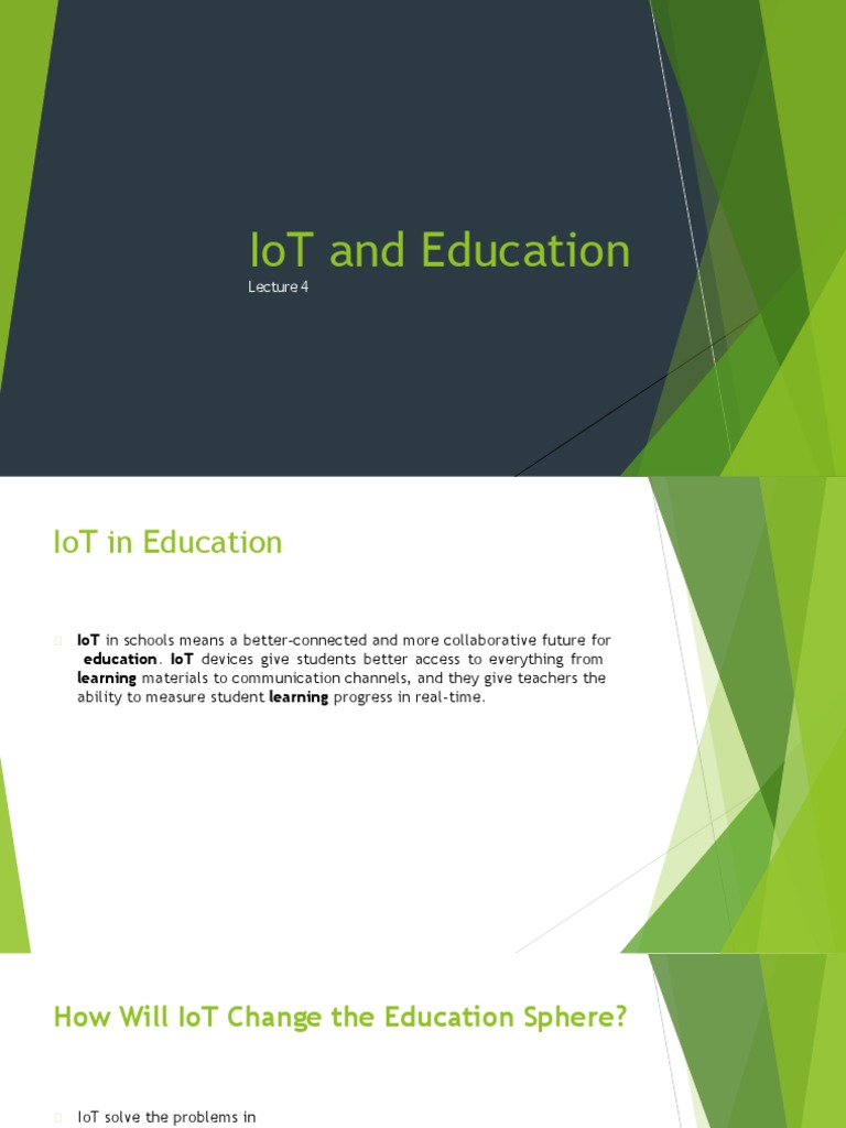 Impact of IoT on Education Systems | PDF | Internet Of Things | Learning