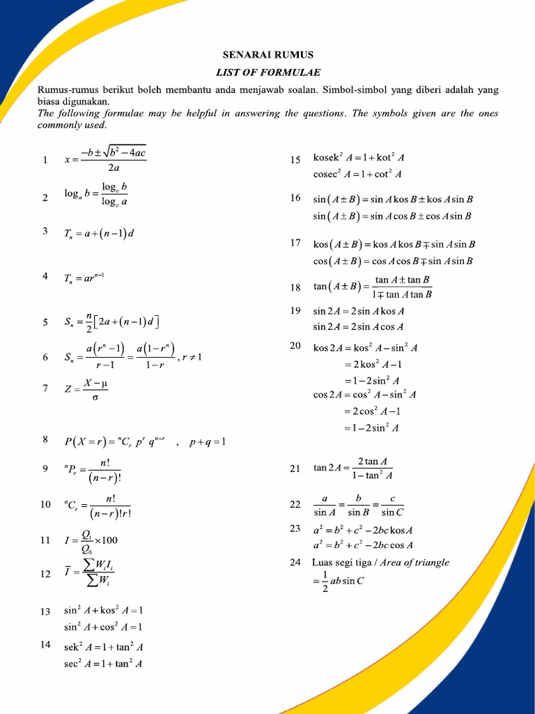 Rumus spm addmath pdf