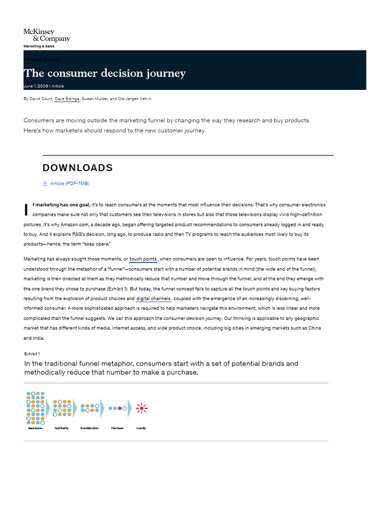 The Consumer Decision Journey - McKinsey | PDF | Brand | Marketing