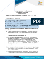 Guía de Actividades y Rúbrica de Evaluación - Post-Tarea - Evaluación Final