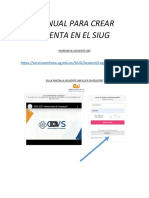 Manual para Crear Cuenta en El Siug