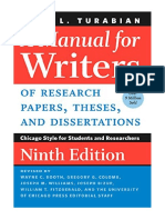 A Manual For Writers of Research Papers, Theses, and Dissertations, Ninth Edition: Chicago Style For Students and Researchers (Chicago Guides To Writing, Editing, and Publishing) - Kate L. Turabian