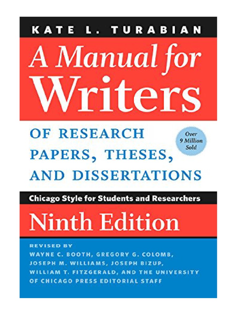 a manual for writers of term papers theses and dissertations by kate l turabian