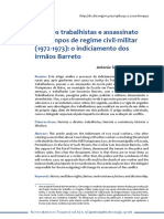 Direitos Trabalhistas e Assassinato em Tempos de Regime Civil-Militar (1972-1973) o Indicia