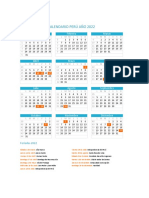 Calendario Peru 2022
