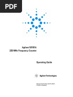 Agilent 53181A 225 MHZ Frequency Counter: Manual Part Number 53181-90001 Printed in Malaysia