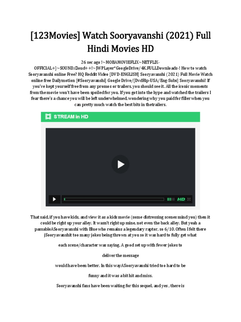 (123movies) Watch Sooryavanshi (2021) Full Hindi Movies HD Download