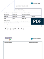 Assignment Front Sheet: Date Received (1 Submission) Re-Submission Date Date Received (2 Submission)