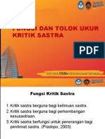 Fungsi Dan Tolok Ukur Kritik Sastra