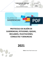 Protocolo de Buzón de Sugerencias, Peticiones, Quejas, Reclamos, Felicitaciones, Consultas y Denuncias