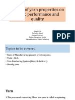 Impact of Yarn Properties On Fabric Performance and Quality