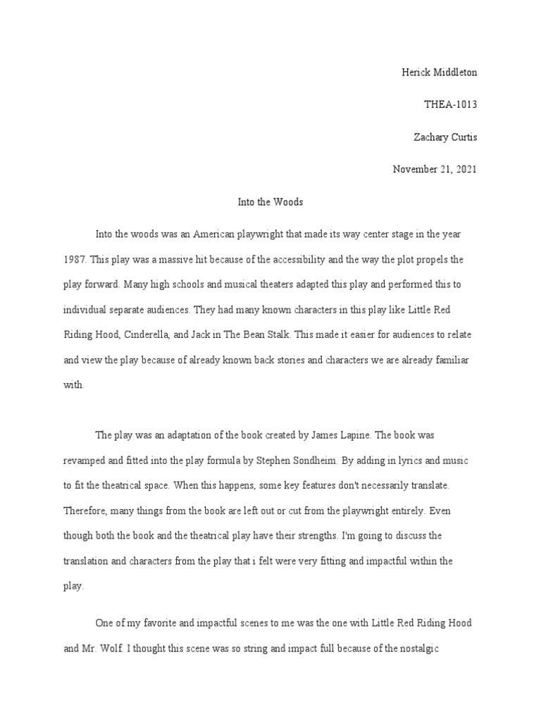 Into The Woods | PDF