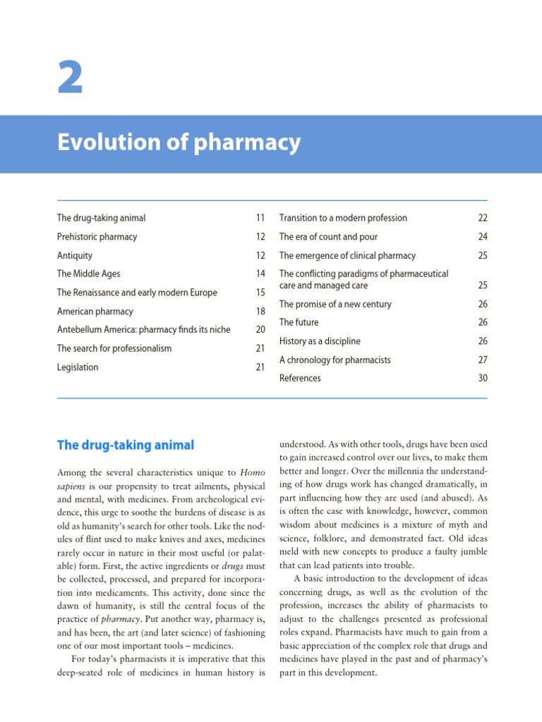 Evolution of Pharmacy: The Drug-Taking Animal | PDF | Pharmacy | Pharmacist