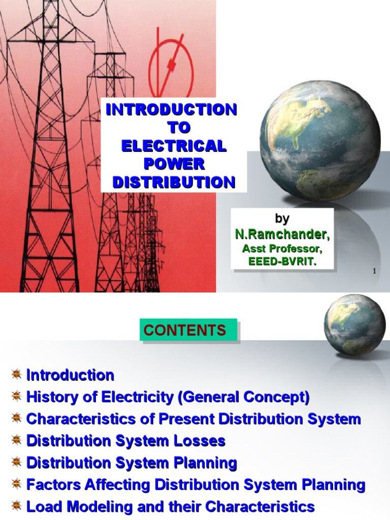 TO Electrical Power Distribution | PDF | Electric Motor | Electric ...