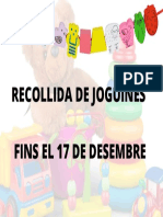 Recollida de Joguines Fins El 17 de Desembre