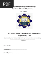 EE-199 L Basic Electrical and Electronics Engineering Lab