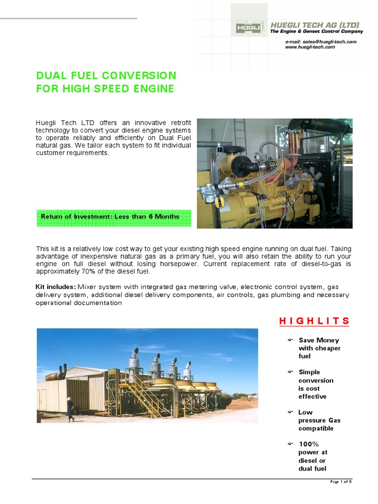Dual Fuel Conversion for Engines | PDF | Diesel Engine | Turbocharger