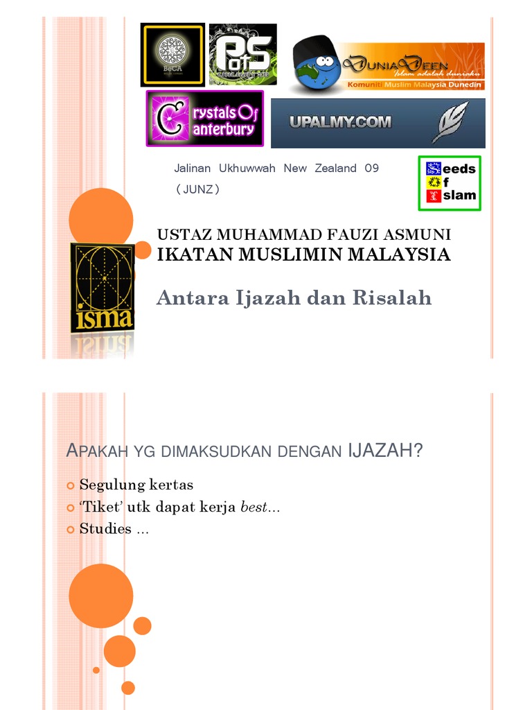 Antara Ijazah Dan Risalah