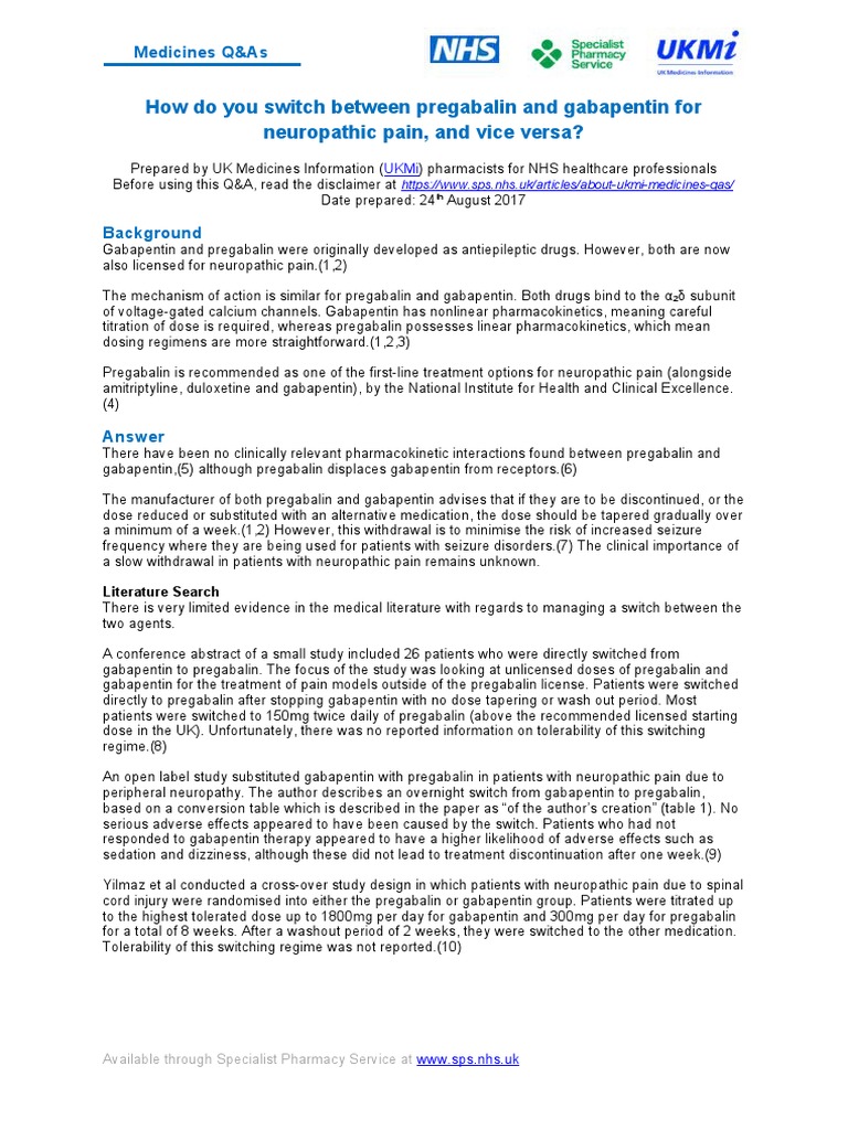 gabapentin to lyrica switch