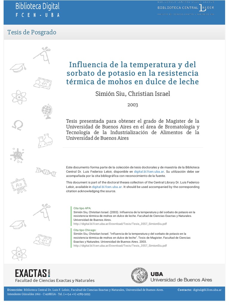 Resistencia Termica de Mohos en Dulce de Leche | PDF