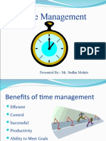 Time Management: Presented By:-Mr. Sudhir Mohite