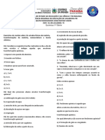 Transformações da matéria em Química 1a Série