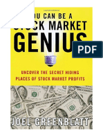 You Can Be A Stock Market Genius: Uncover The Secret Hiding Places of Stock Market Profits - Joel Greenblatt