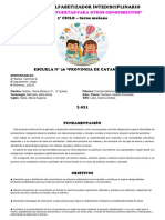 PROYECTO ALFABETIZADOR INTERDISCIPLINARIO ESC.N°26 - 2° CICLO - T.M