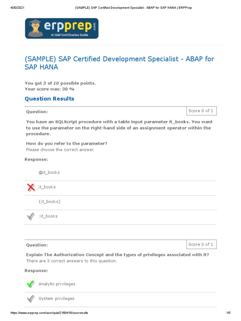 ABAP for SAP HANA Certification Guide | PDF | Databases | Software