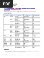 13.3.1 Packet Tracer - Use ICMP To Test and Correct Network Connectivity