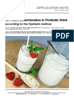N/Protein Determination in Probiotic Drink: Application Note