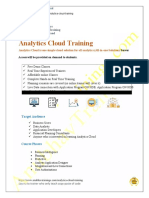 Analytics Cloud Training: Duration: 40+ Hours Type: Online Training Server Access: On Demand