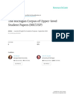 The Michigan Corpus of Upper-Level Student Papers