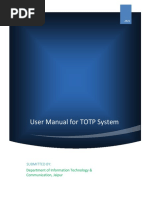 User Manual For TOTP System: Submitted by