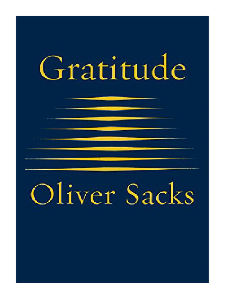 Gratitude Oliver Sacks PDF