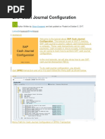 SAP Cash Journal Configuration