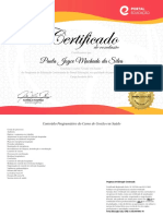 Certificado Gestão Em Saude 80h