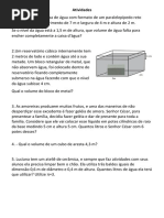 Atividades-Volume dos sólidos