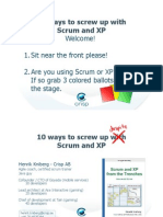 10 Ways To Screw Up With Scrum and XP